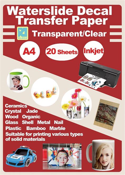 waterslide decal paper for inkjet printers|Clear Inkjet Waterslide Decal Paper .